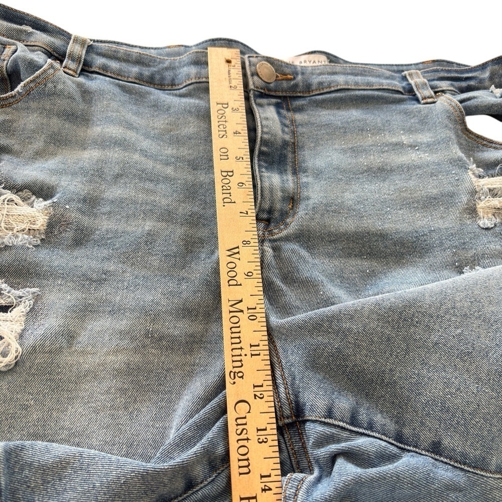 Lane Bryant Distressed Stretch Denim Jean Shorts Women Plus Size 24 Bermuda Boho - Picture 7 of 16